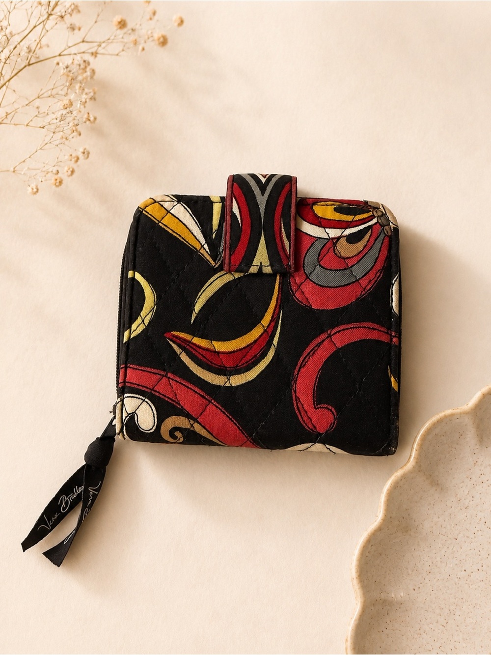 Vera Bradley Puccini Wallet Zip Around Bifold Wallet Fall 2008 Retired Print